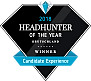 Headhunter of the year 2018 Logo - Gewinner in der Kategorie Candidate Experience